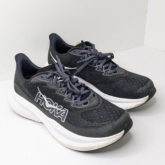 Hoka One One Mach 6 Running Shoes, Black, Men's 10 Wide